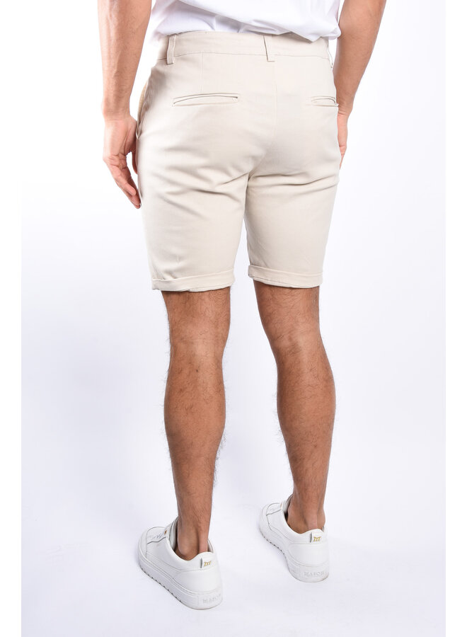 Chino Stretch Shorts “Tropea”  Beige