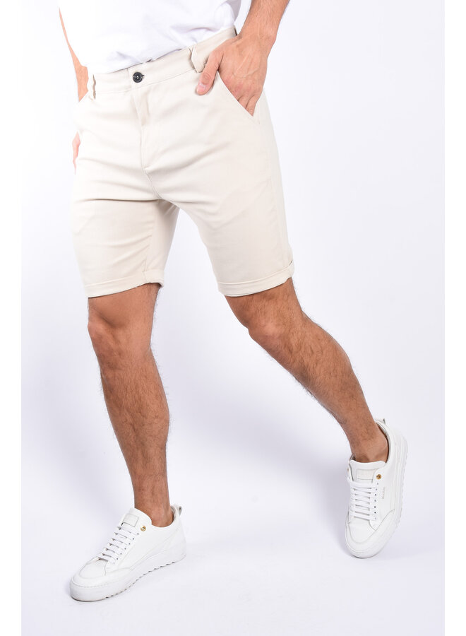 Chino Stretch Shorts “Tropea”  Beige