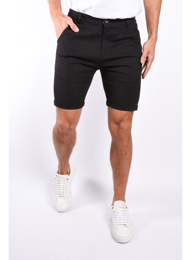 Chino Stretch Shorts “Tropea”  Black