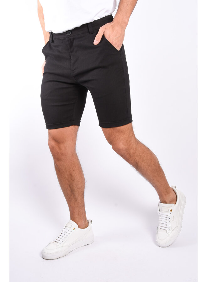 Chino Stretch Shorts “Tropea”  Black
