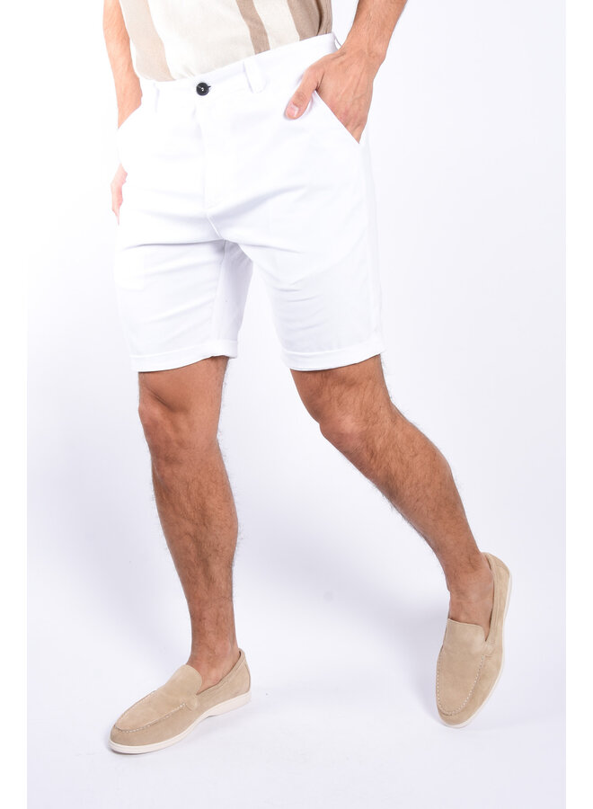 Chino Stretch Shorts “Tropea”  White