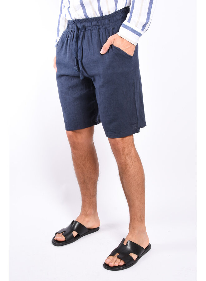 Premium Linnen Shorts “Pesaro” Navy Blue