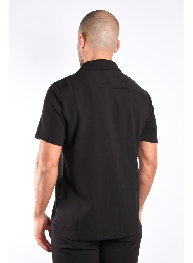 Premium Short Sleeve Blouse “Calabria” Black