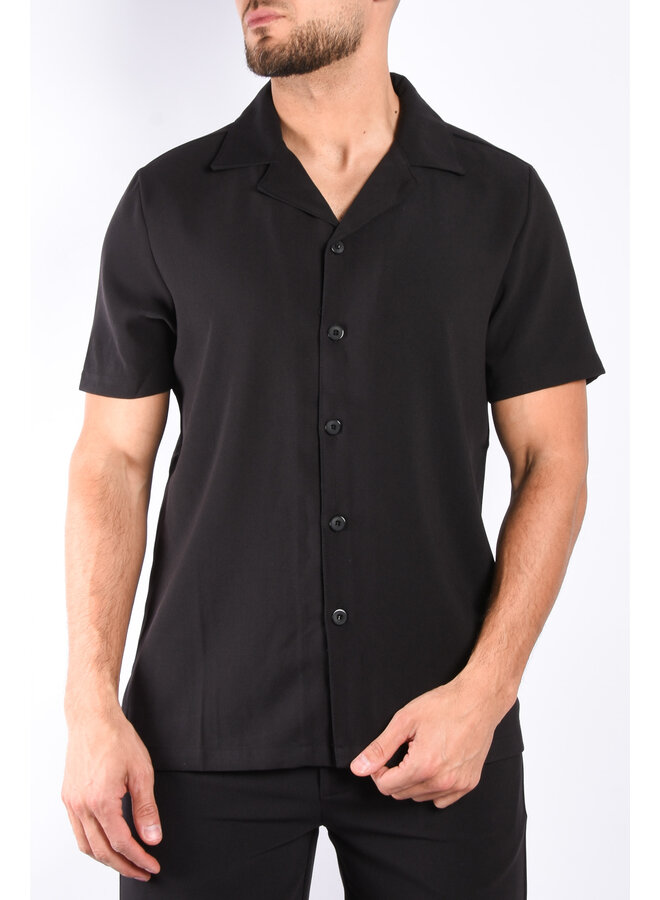 Premium Short Sleeve Blouse “Calabria” Black