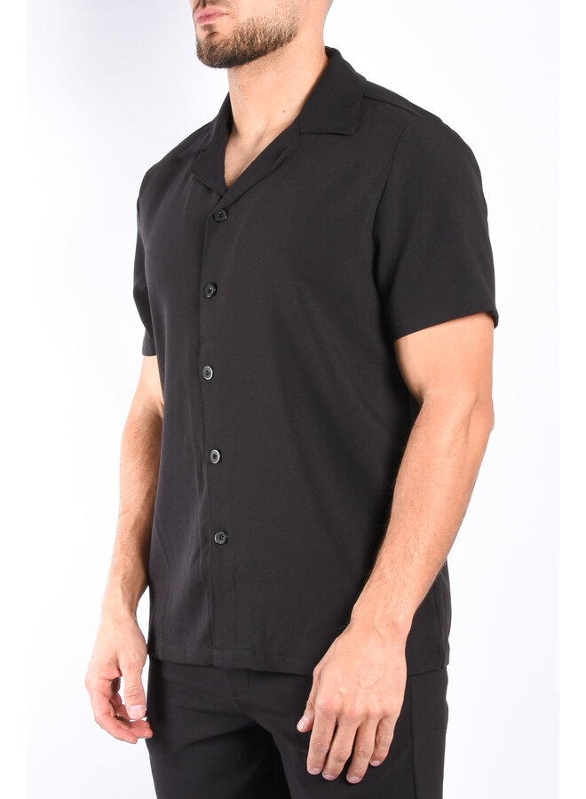 Premium Short Sleeve Blouse “Calabria” Black