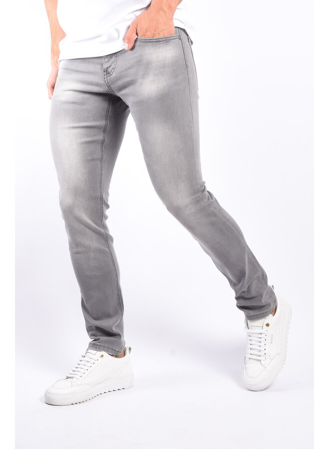 Slim Fit Stretch Jeans “ Edis “ Grey Washed