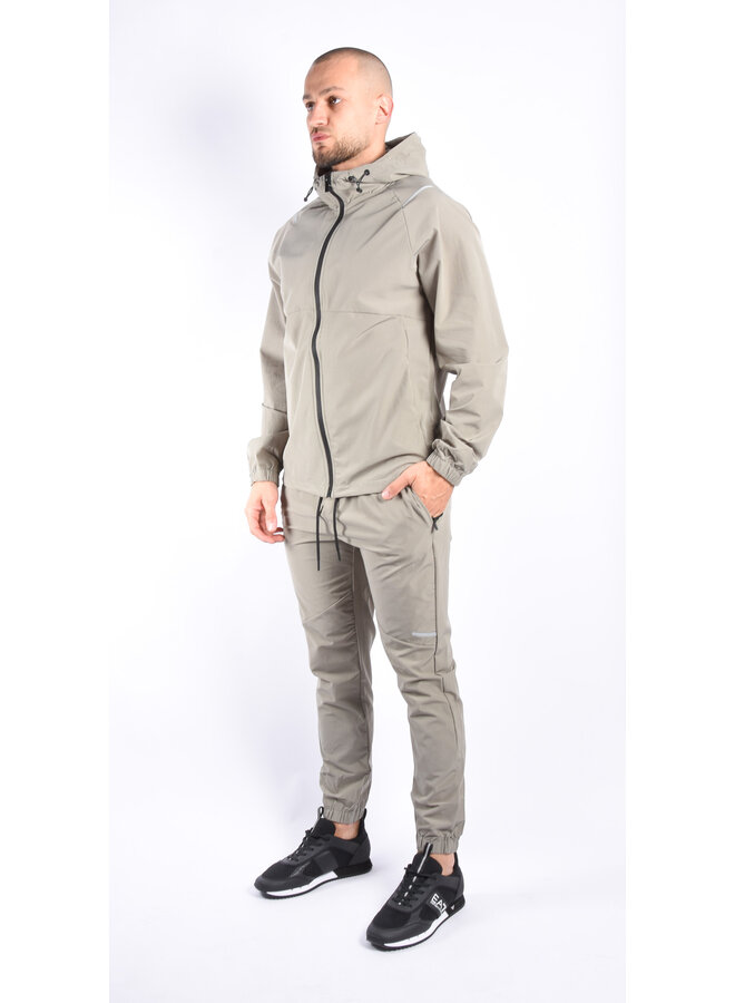 Premium Stretch “tech” Tracksuit Olive Green