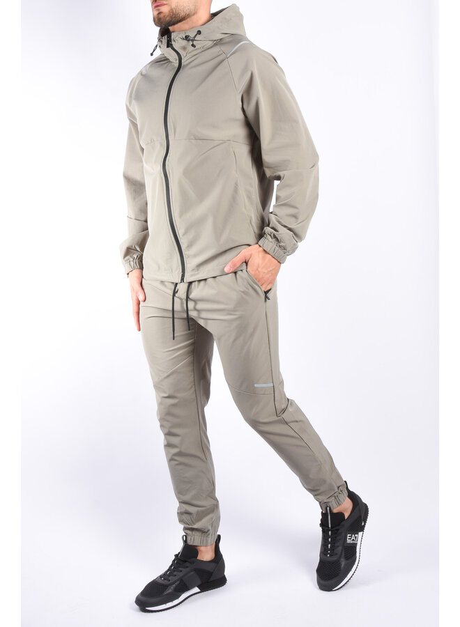 Premium Stretch “tech” Tracksuit Olive Green