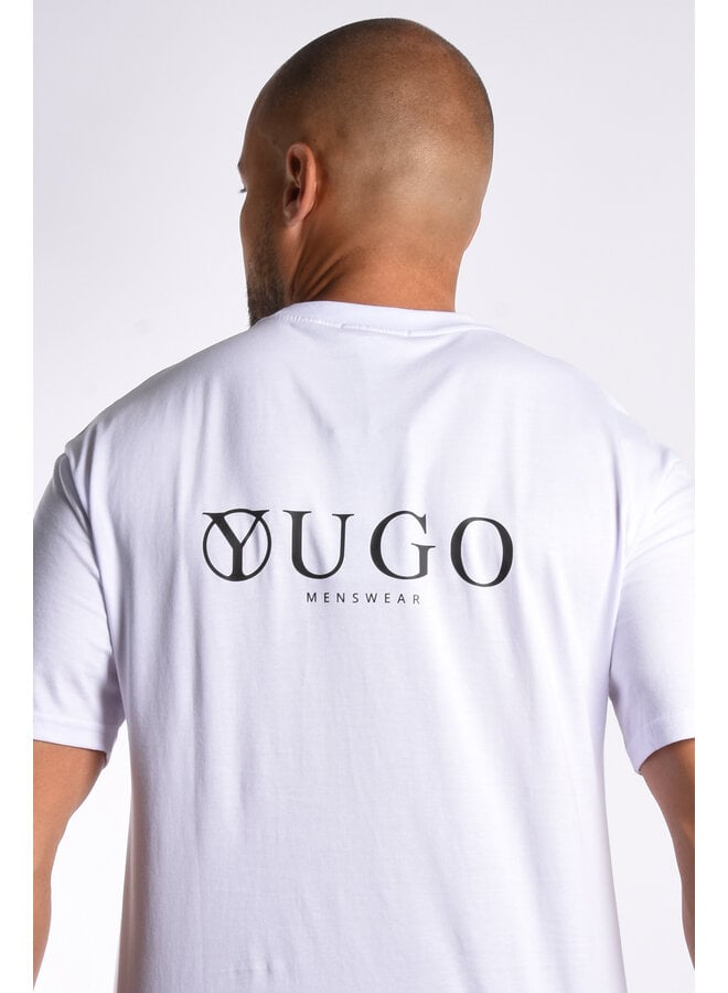 Premium YUGO T-shirt Relaxed Fit White / Black