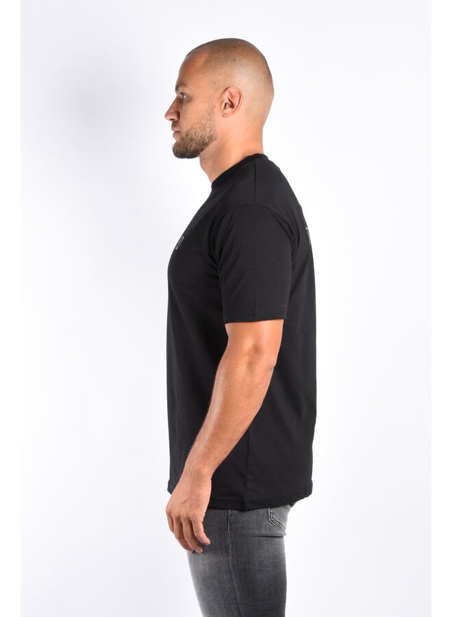 Premium YUGO T-shirt Relaxed Fit Black / Antraciet Ton Sur Ton