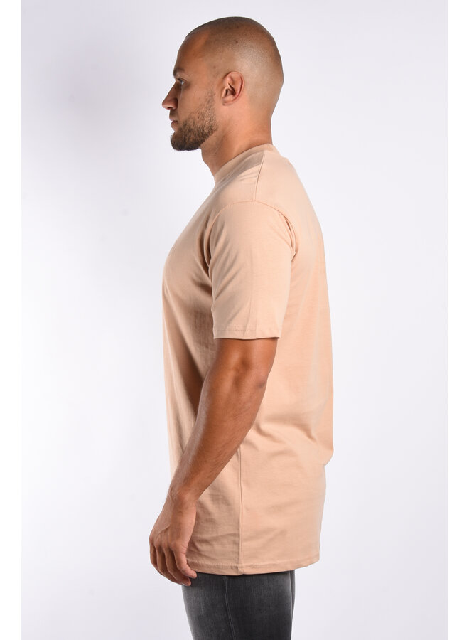 Premium YUGO T-shirt Relaxed Fit Beige Ton Sur Ton