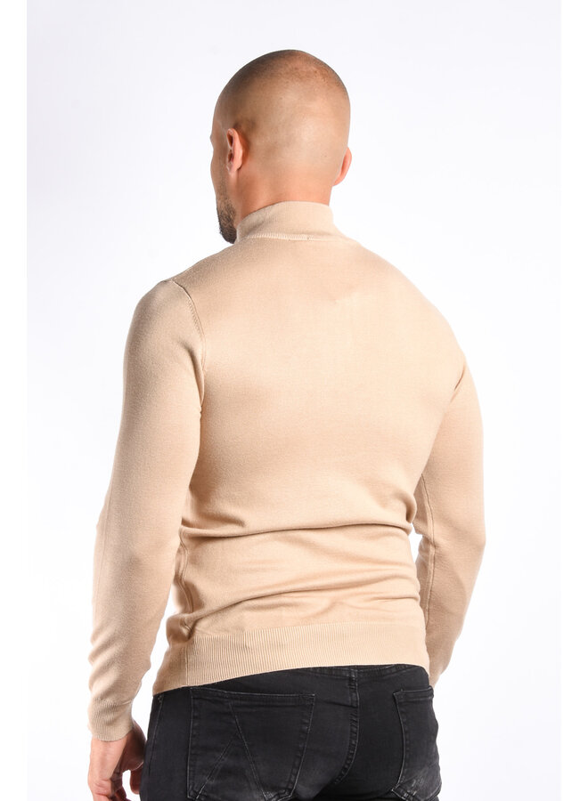 Half Zipped Sweater “Alessio” Beige