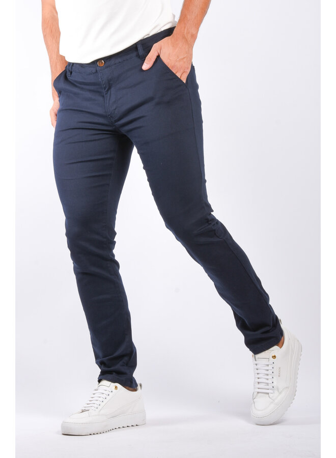 Premium Chino Trousers “Jaho” Navy Blue