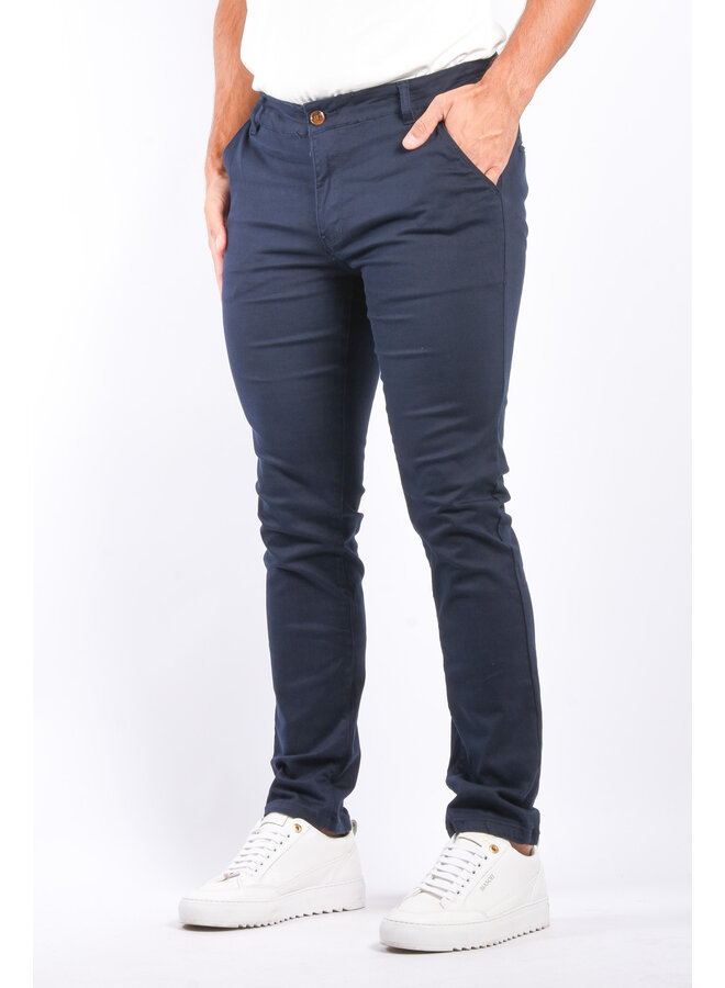 Premium Chino Trousers “Jaho” Navy Blue
