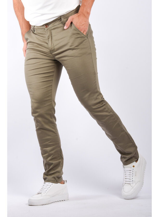 Premium Chino Trousers “Jaho” Khaki Green