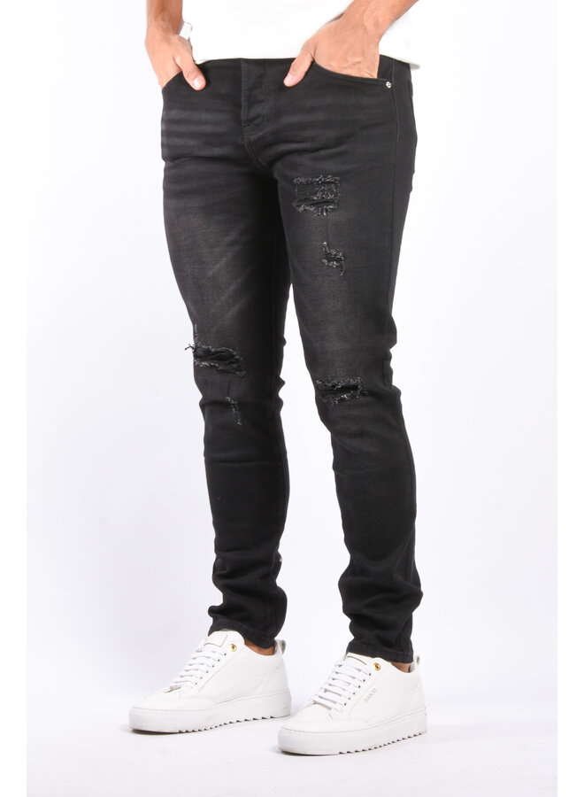 Slim Fit Stretch Jeans “Zvjez” Black Washed