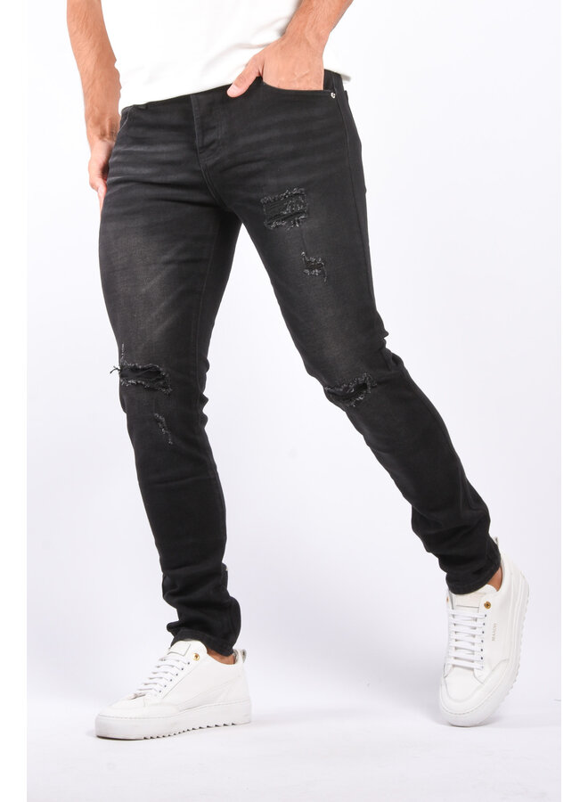 Slim Fit Stretch Jeans “Zvjez” Black Washed