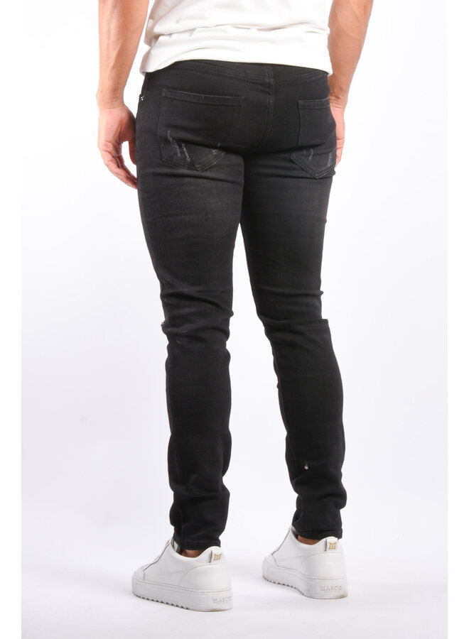 Slim Fit Stretch Jeans “Zvjez” Black Washed