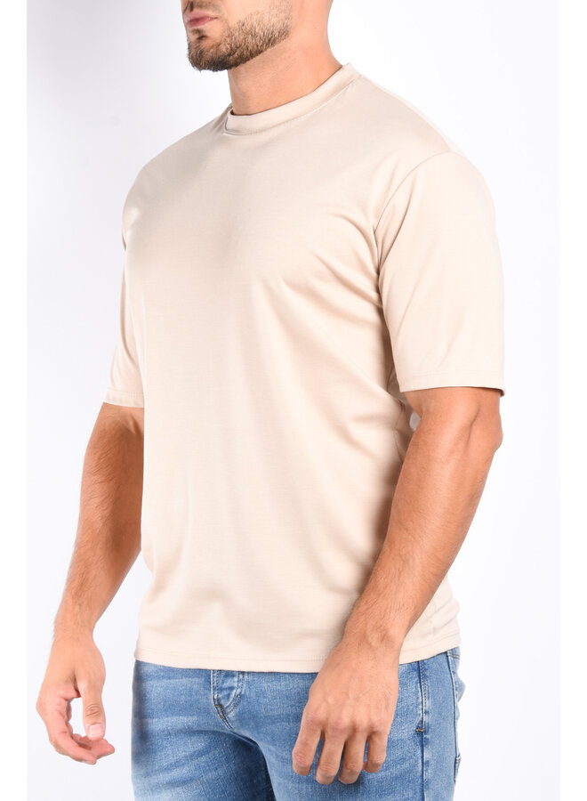 Mercerised Luxe T-shirt Beige