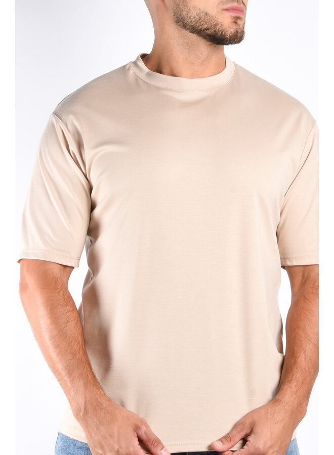 Mercerised Luxe T-shirt Beige