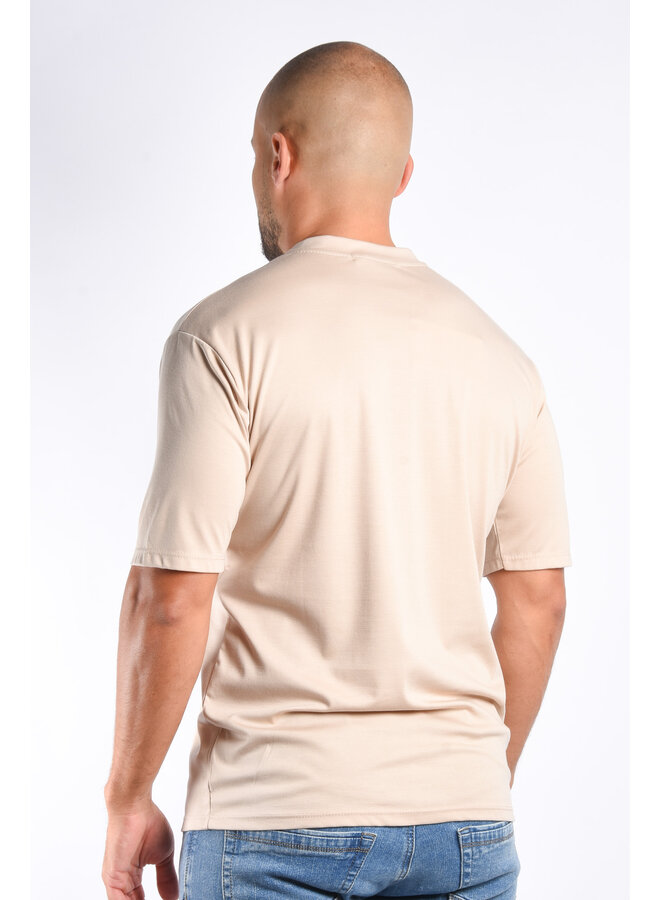 Mercerised Luxe T-shirt Beige