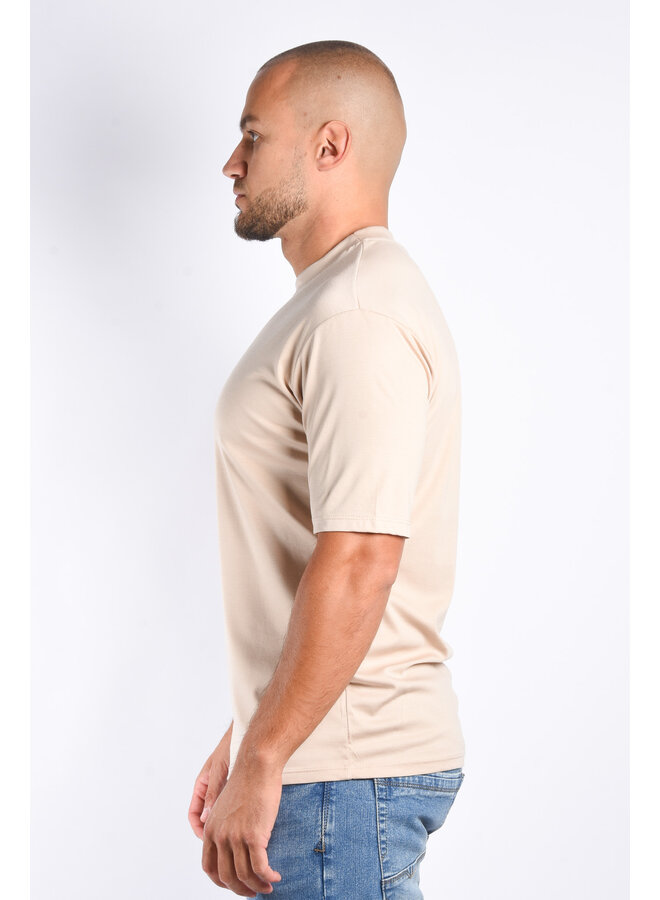 Mercerised Luxe T-shirt Beige