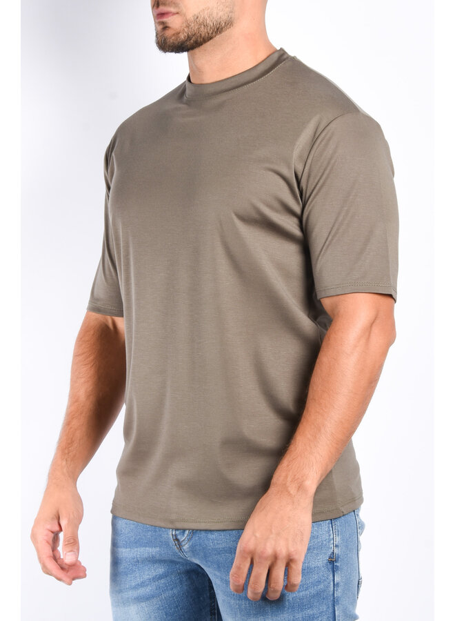 Mercerised Luxe T-shirt Khaki Green