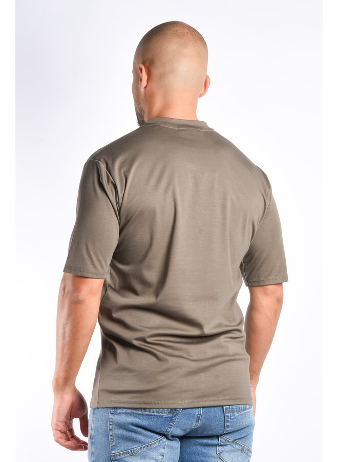 Mercerised Luxe T-shirt Khaki Green