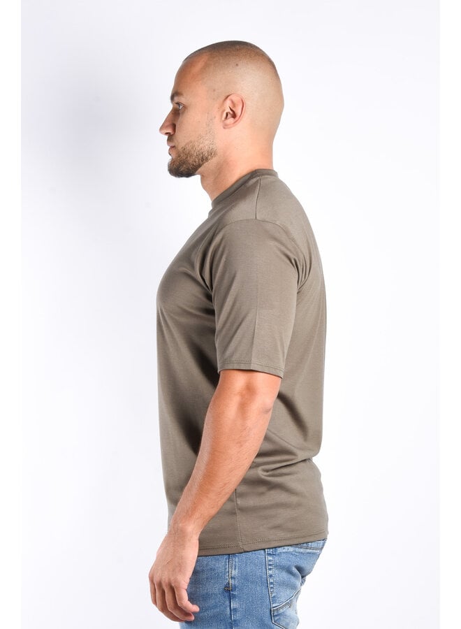 Mercerised Luxe T-shirt Khaki Green