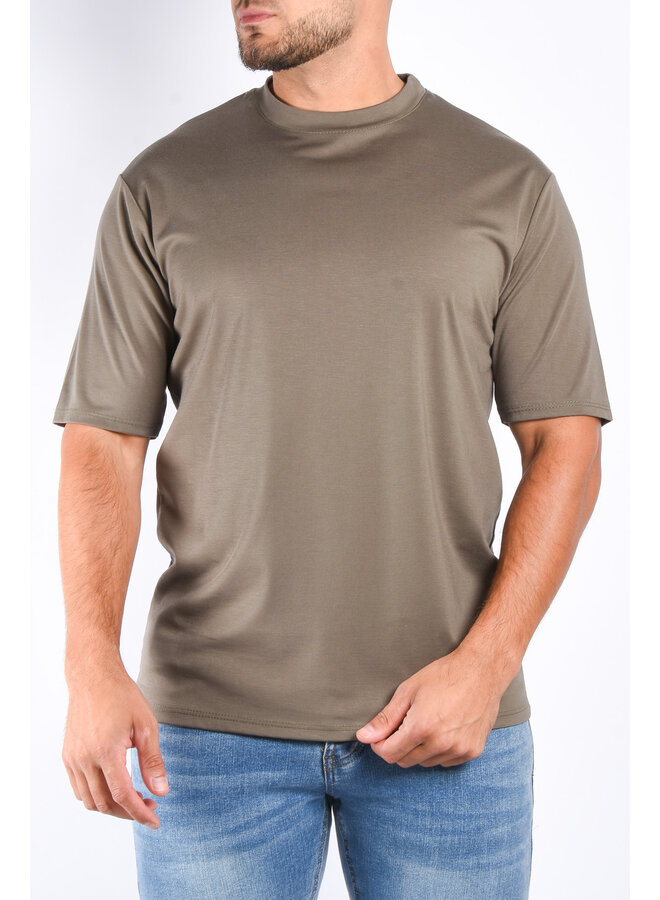 Mercerised Luxe T-shirt Khaki Green