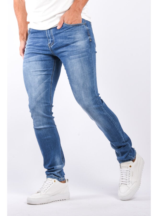 Slim Fit Stretch Jeans “Nick” Basic Blue