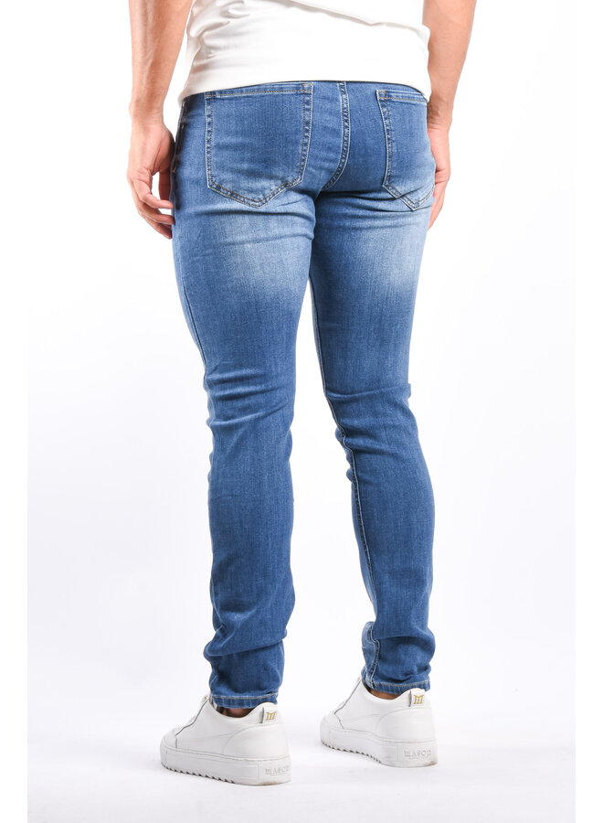 Slim Fit Stretch Jeans “Nick” Basic Blue