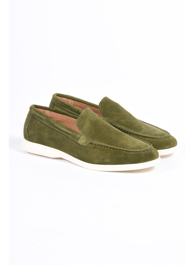 Premium Loafers “Santino” Olive Green Suede
