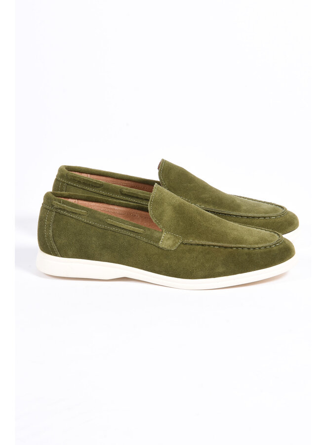 Premium Loafers “Santino” Olive Green Suede