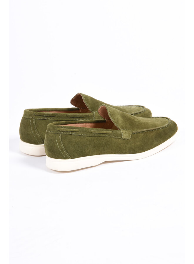 Premium Loafers “Santino” Olive Green Suede