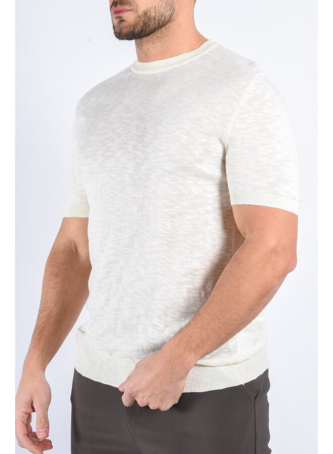 Knitted T-shirt “Alvaro” Ecru White