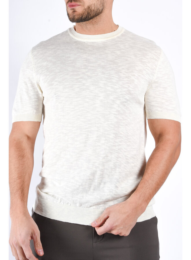 Knitted T-shirt “Alvaro” Ecru White