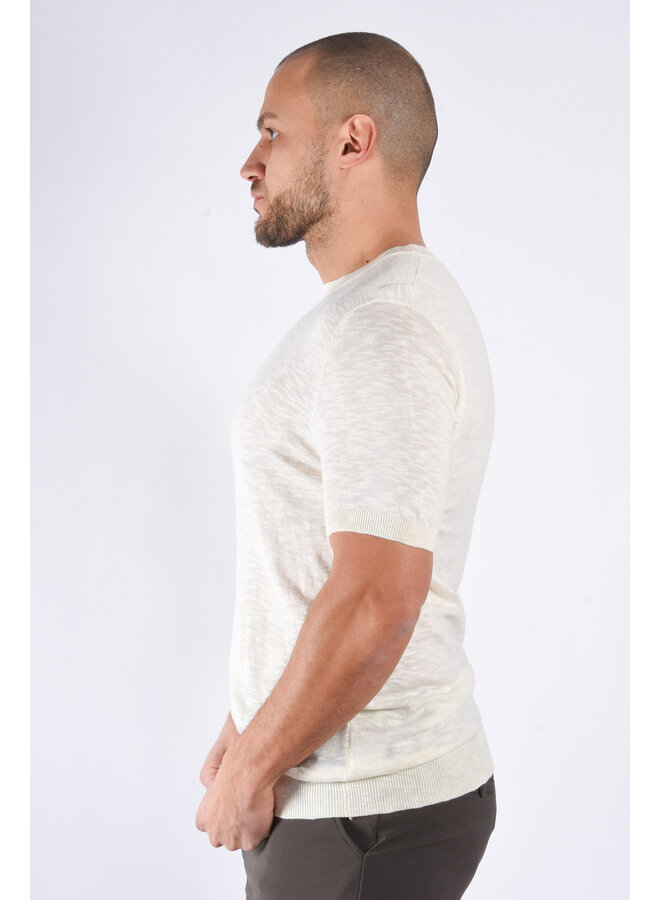 Knitted T-shirt “Alvaro” Ecru White