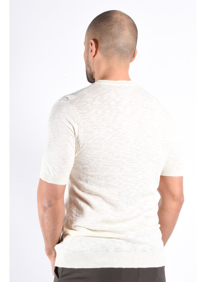 Knitted T-shirt “Alvaro” Ecru White