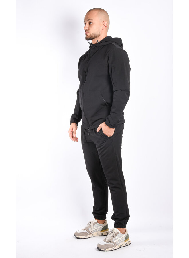 Premium Dynamic Stretch Tracksuit Black