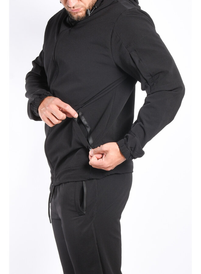 Premium Dynamic Stretch Tracksuit Black