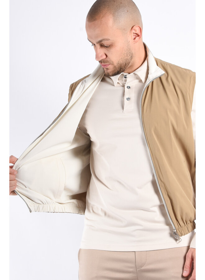 Premium Reversible Bodywarmer "Varallo" Sand / Light Beige