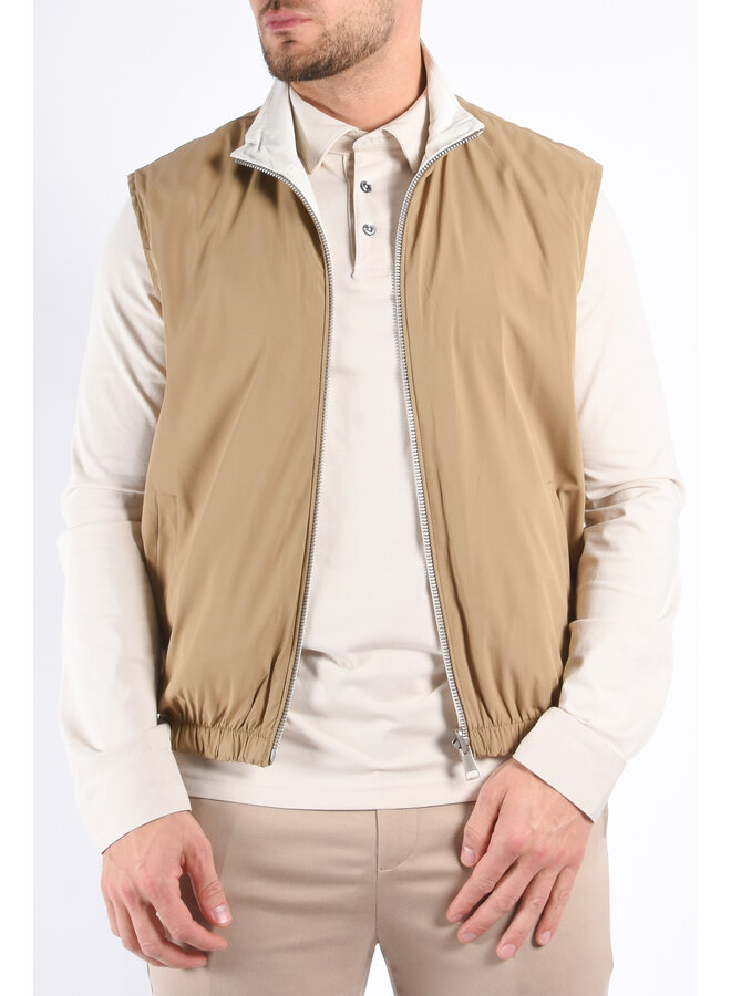 Premium Reversible Bodywarmer "Varallo" Sand / Light Beige