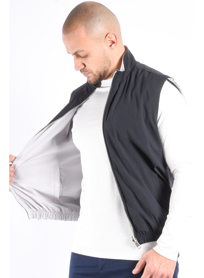 Premium Reversible Bodywarmer "Varallo" Deep Blue / Light Grey