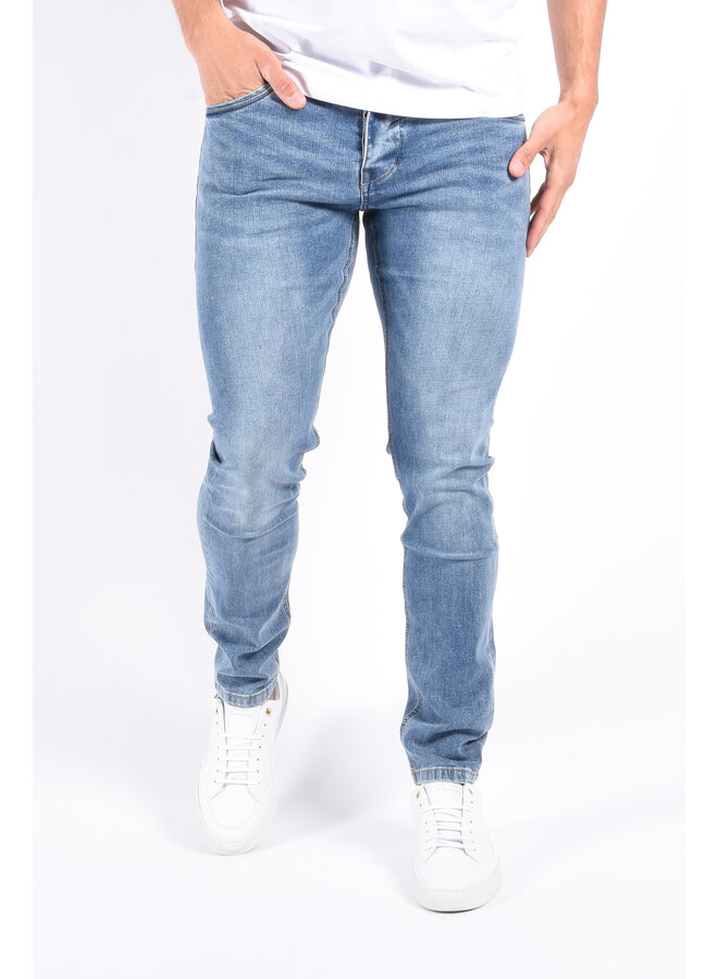 Slim Fit Stretch Jeans “Sam” Light Blue Washed