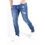 Slim Fit Stretch Jeans “Zenzi” Blue Distressed