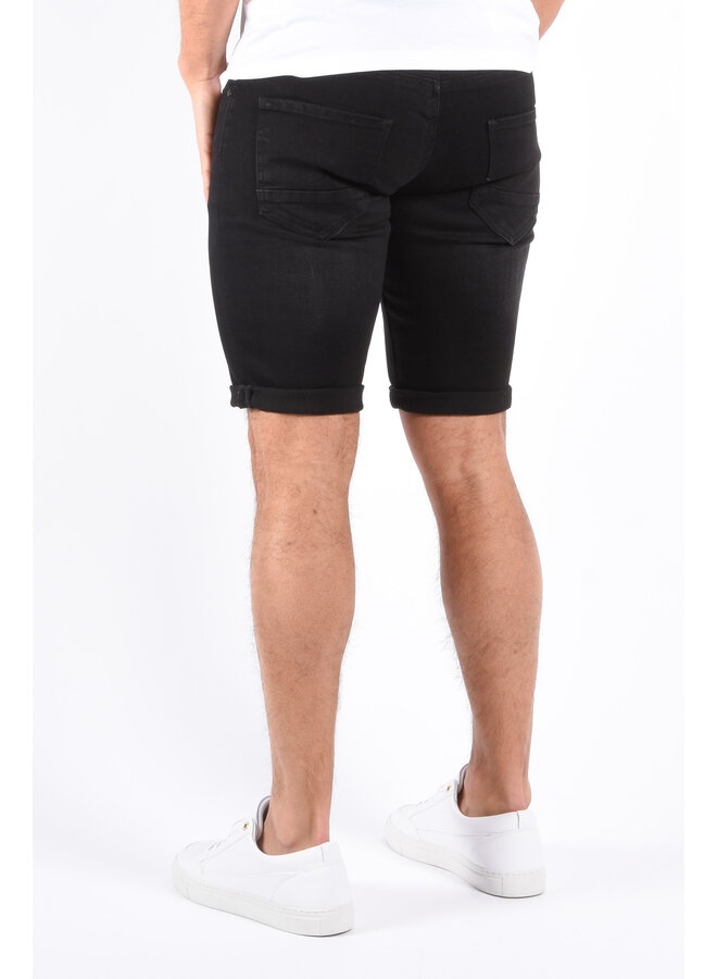 Slim Fit Stretch Jeans Shorts “Lio” Black