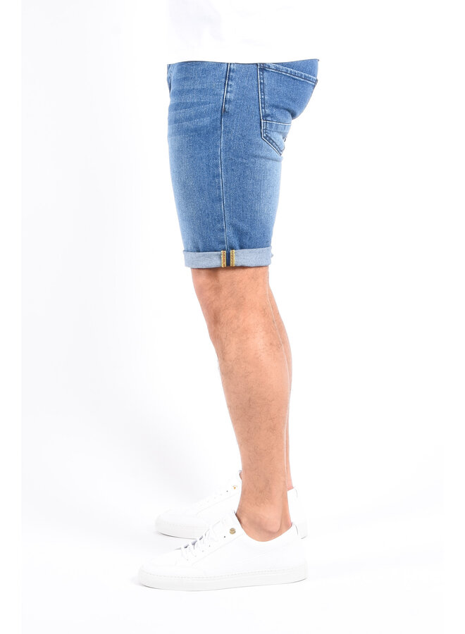 Slim Fit Stretch Jeans Shorts “Kai” Basic Blue