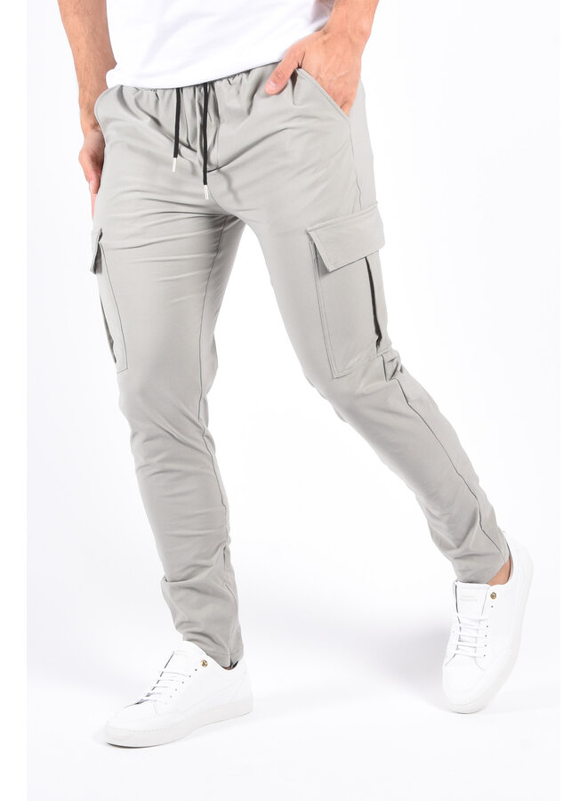Dynamic Stretch Cargo Pants “Nova” Pastel Grey