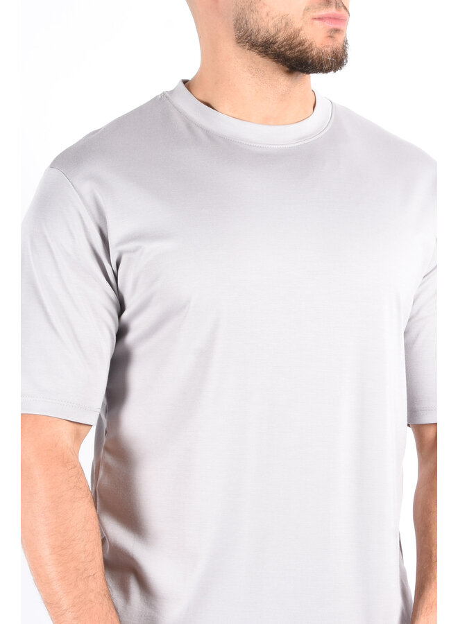 Mercerised Luxe T-shirt Pearl Grey
